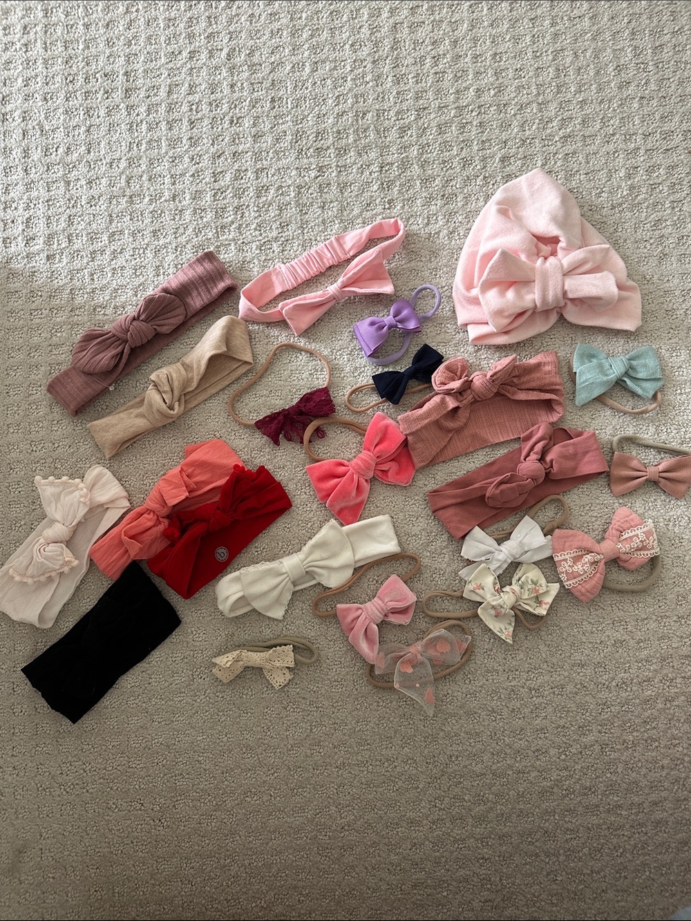 Girls Bow Headband and Turban Bundle - Assorted Kids Hair Accessories
